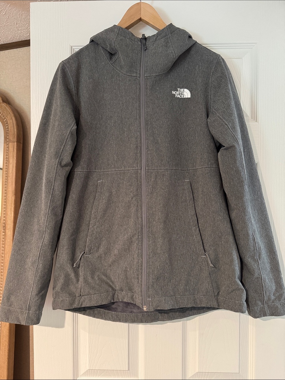 The North Face Heather Gray Hooded Jacket